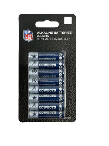 Dallas Cowboys 16 Pack AAA Alkaline Batteries