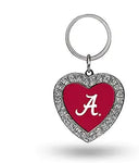 Alabama Crimson Tide Rhinestone Heart Keychain