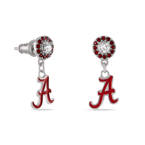 Alabama Crimson Tide  A Crystal Drop Earrings