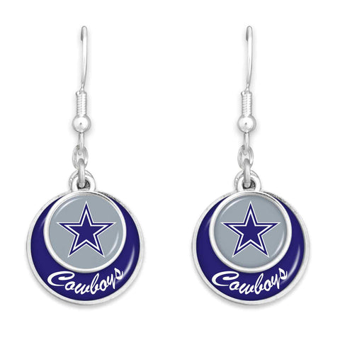 Dallas Cowboys Jewelry Earrings Stacked Disk