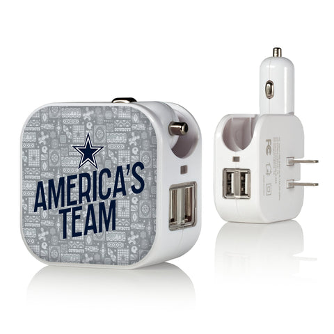 Dallas Cowboys 2024 Illustrated Limited Edition 2 in 1 USB Charger-0