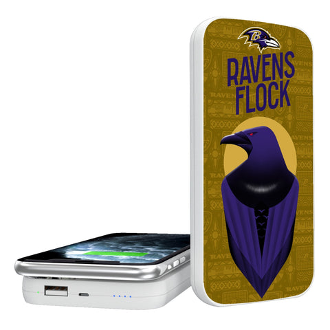 Baltimore Ravens 2024 Illustrated Limited Edition 5000mAh Portable Wireless Charger-0