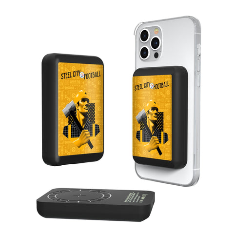 Pittsburgh Steelers 2024 Illustrated Limited Edition Wireless Mag Power Bank-0