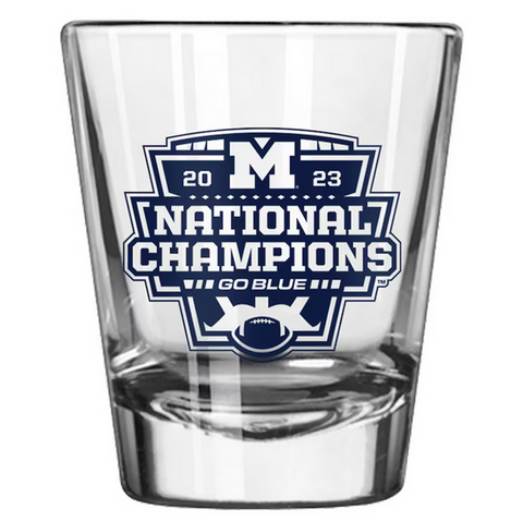 Michigan Wolverines College Football Playoff 2023 National Champions 2oz. Shot Glass