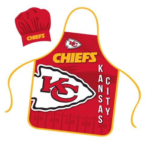 Kansas City Chiefs Chef Hat and Apron Set