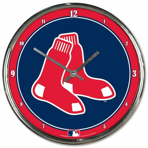 Boston Red Sox Chrome Clock