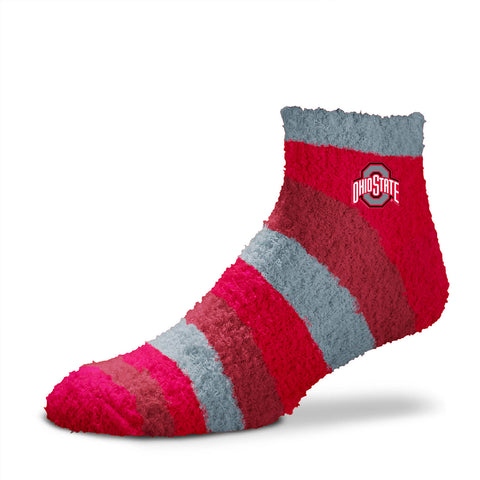 Ohio State Buckeyes Women's Rainbow II Soft Fuzzy Socks