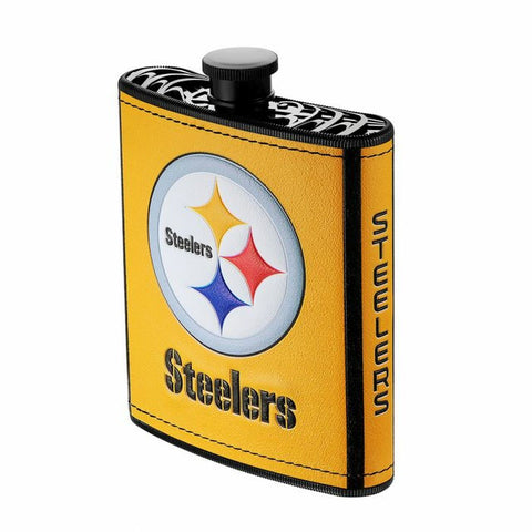 Pittsburgh Steelers 7 oz Plastic Hip Flask with Logo Wrap