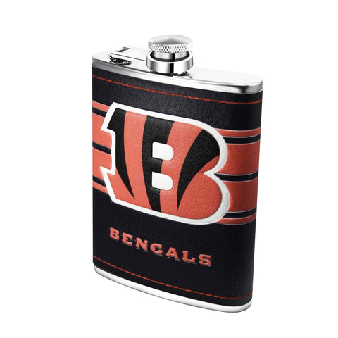Cincinnati Bengals 8oz Stainless Steel Hip Flask Set