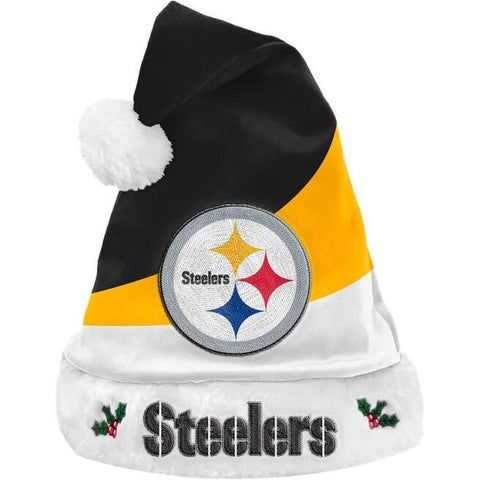 Pittsburgh Steelers Color Block Santa Hat