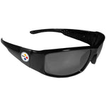 Pittsburgh Steelers Black Wrap Sunglasses