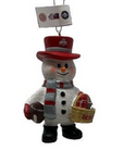 Ohio State Buckeyes Snowman Basket Ornament