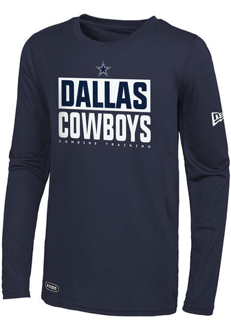 Dallas Cowboys New Era Navy Off-Sides Long Sleeves Dri-Tek T-Shirt
