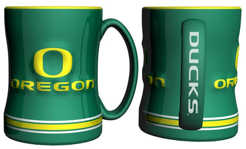 Oregon Ducks Coffee Mug 14oz Sculpted Relief