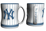 New York Yankees Pin Stripe Sculpted Relief Mug