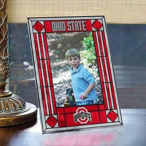 Ohio State Buckeyes Art Glass Picture Frame