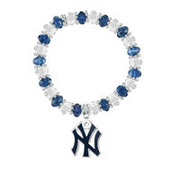 New York Yankees Two-Tone Beaded Bracelet