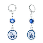 MLB Los Angeles Dodgers Beaded Dangle Hoop Earrings