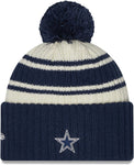 Dallas Cowboys 2022 Sideline Navy Sport Knit Beanie
