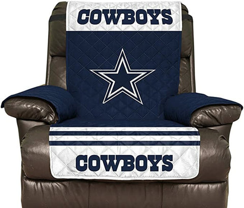 Dallas Cowboys Furniture Protector with Elastic Straps, Recliner