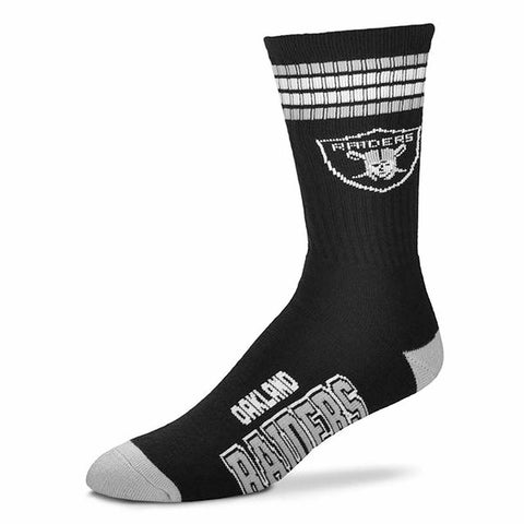Las Vegas Raiders 4 Stripe Crew Socks