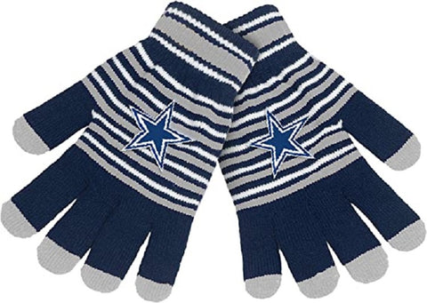 Dallas Cowboys Stretch Knit Striped Gloves