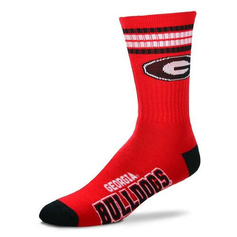 Georgia Bulldogs 4 Stripe Deuce Crew Sock