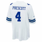 Dallas Cowboys Dak Prescott #4 Nike White Game Replica Jersey