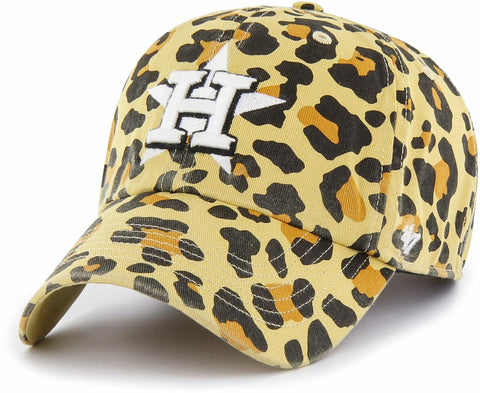 Houston Astros Women's '47 Tan Bagheera Cheetah Clean Up Adjustable Hat