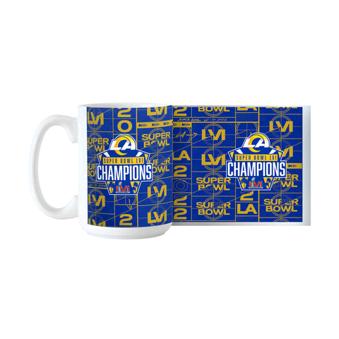 Los Angeles Rams Super Bowl LVI Champions 15oz. Sublimated Mug