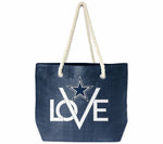 Dallas Cowboys Love Your Team Woven Tote Bag