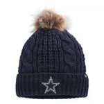 Dallas Cowboys 47' Navy Blue Meeko Cuff Women's Knit Hat
