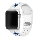 Dallas Cowboys White Silicone Apple Watch Band