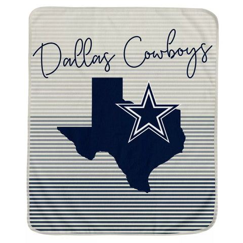 Dallas Cowboys 60'' x 70'' Ultra Fleece State Stripe Plush Blanket