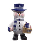 Los Angeles Dodgers Snowman Basket Ornament