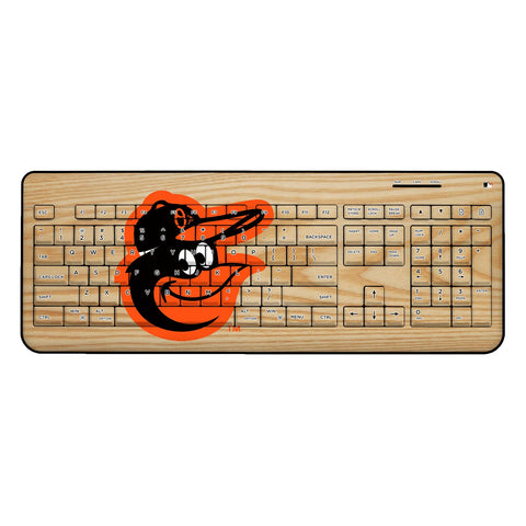 Baltimore Orioles Wood Bat Wireless USB Keyboard