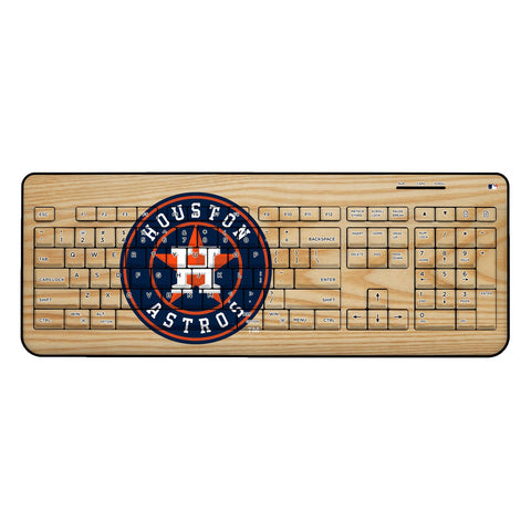 Houston Astros Astros Wood Bat Wireless USB Keyboard