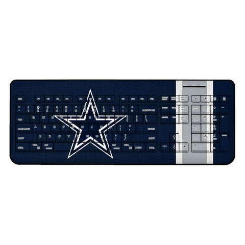 Dallas Cowboys Stripe Wireless USB Keyboard-0