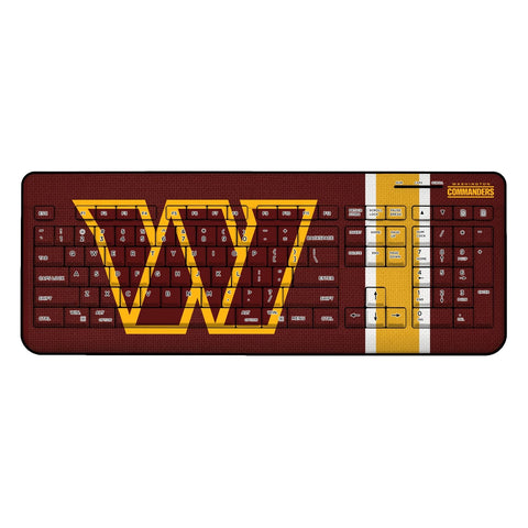 Washington Commanders Stripe Wireless USB Keyboard-0