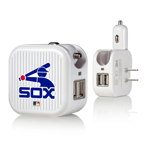 Chicago White Sox 1976-1981 - Cooperstown Collection Pinstripe 2 in 1 USB Charger