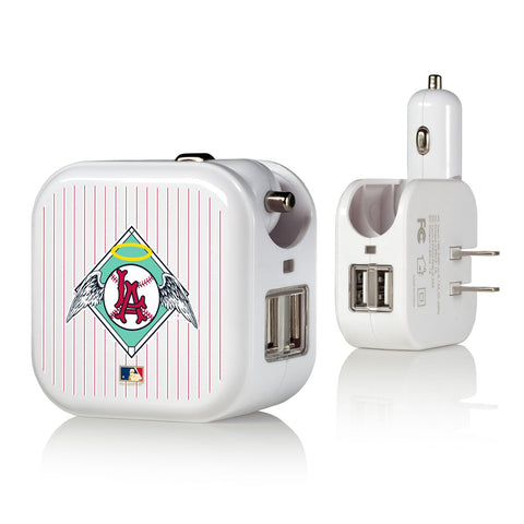 LA Angels 1961-1965 - Cooperstown Collection Pinstripe 2 in 1 USB Charger
