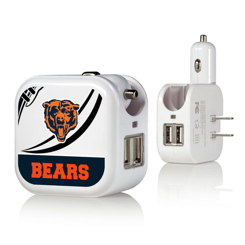 Chicago Bears 1946 Historic Collection Passtime 2 in 1 USB Charger-0