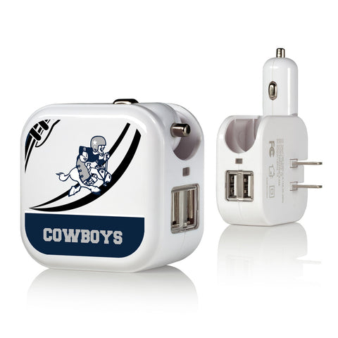 Dallas Cowboys 1966-1969 Historic Collection Passtime 2 in 1 USB Charger