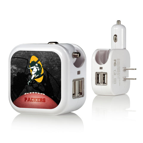 Green Bay Packers Historic Collection Legendary 2 in 1 USB Charger-0