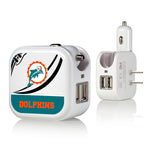 Miami Dolphins 1966-1973 Historic Collection Passtime 2 in 1 USB Charger-0