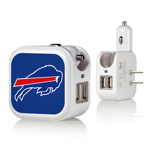Buffalo Bills Solid 2 in 1 USB Charger