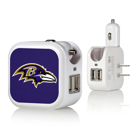 Baltimore Ravens Solid 2 in 1 USB Charger-0