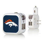 Denver Broncos Solid 2 in 1 USB Charger