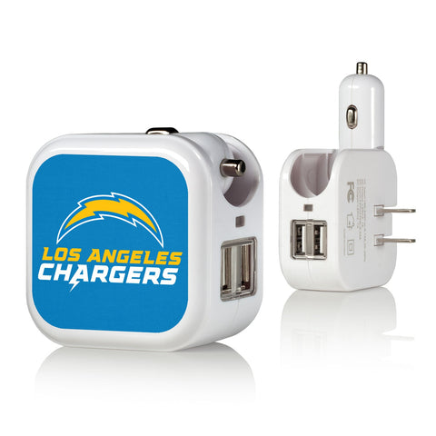 Los Angeles Chargers Solid 2 in 1 USB Charger