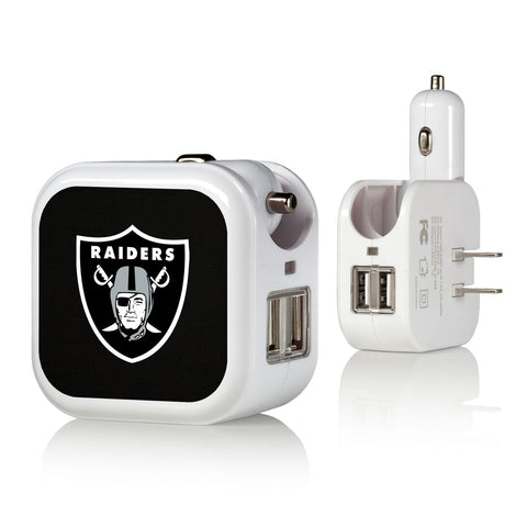 Las Vegas Raiders Solid 2 in 1 USB Charger-0